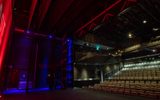 Side view of stage and seating in Studio 1 at MAST Mayflower Studios