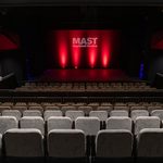 Stage view of stage and seating in Studio 1 at MAST Mayflower Studios